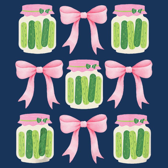 Coquette Canned Pickle Bows With Cute Pickle Jarx Drawstring Bag