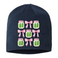 Coquette Canned Pickle Bows With Cute Pickle Jarx Sustainable Beanie