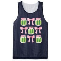 Coquette Canned Pickle Bows With Cute Pickle Jarx Mesh Reversible Basketball Jersey Tank