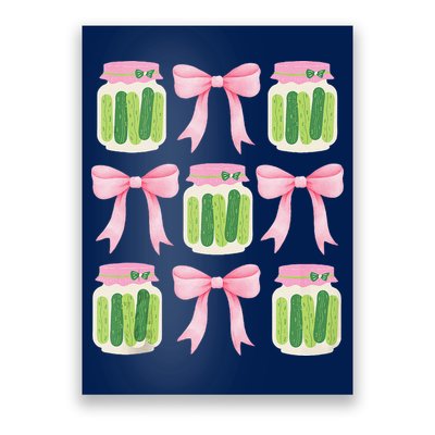 Coquette Canned Pickle Bows With Cute Pickle Jarx Poster