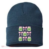 Coquette Canned Pickle Bows With Cute Pickle Jarx Sustainable Knit Beanie