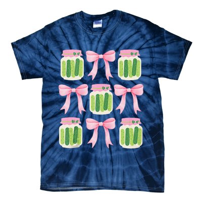 Coquette Canned Pickle Bows With Cute Pickle Jarx Tie-Dye T-Shirt