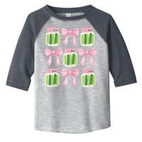 Coquette Canned Pickle Bows With Cute Pickle Jarx Toddler Fine Jersey T-Shirt