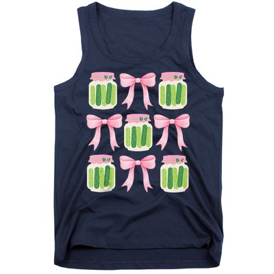 Coquette Canned Pickle Bows With Cute Pickle Jarx Tank Top