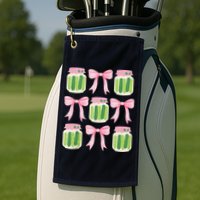 Coquette Canned Pickle Bows With Cute Pickle Jarx Golf Towel