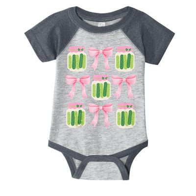Coquette Canned Pickle Bows With Cute Pickle Jarx Infant Baby Jersey Bodysuit