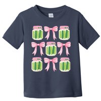 Coquette Canned Pickle Bows With Cute Pickle Jarx Toddler T-Shirt