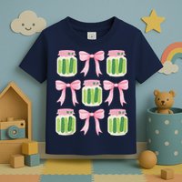 Coquette Canned Pickle Bows With Cute Pickle Jarx Toddler T-Shirt