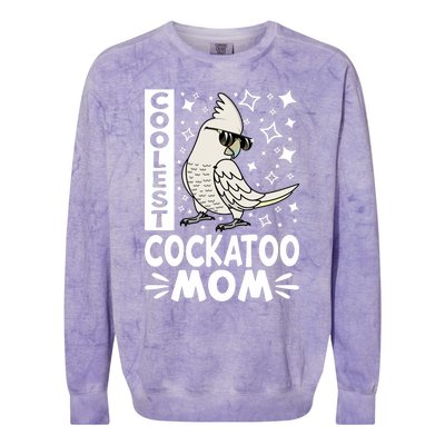 Coolest Cockatoo Parrot Mom I Goffins Cockatoo Premium Colorblast Crewneck Sweatshirt