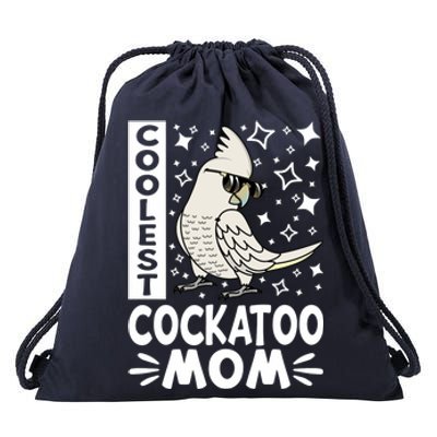 Coolest Cockatoo Parrot Mom I Goffins Cockatoo Premium Drawstring Bag