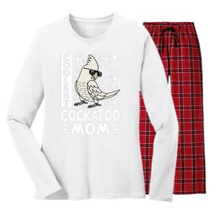 Coolest Cockatoo Parrot Mom I Goffins Cockatoo Premium Women's Long Sleeve Flannel Pajama Set 