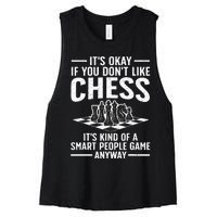 Cool Chess Players Art Chess Lover Novelty Women's Racerback Cropped Tank