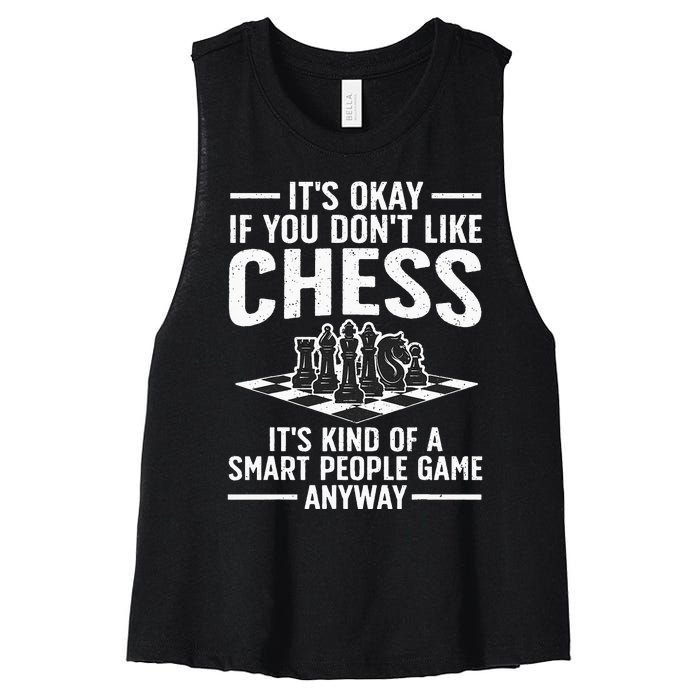 Cool Chess Players Art Chess Lover Novelty Women's Racerback Cropped Tank