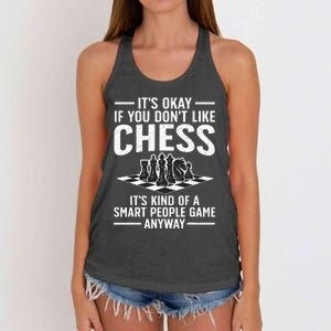 Cool Chess Players Art Chess Lover Novelty Women's Knotted Racerback Tank