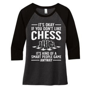 Cool Chess Players Art Chess Lover Novelty Women's Tri-Blend 3/4-Sleeve Raglan Shirt