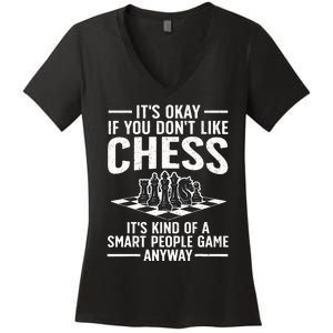 Cool Chess Players Art Chess Lover Novelty Women's V-Neck T-Shirt