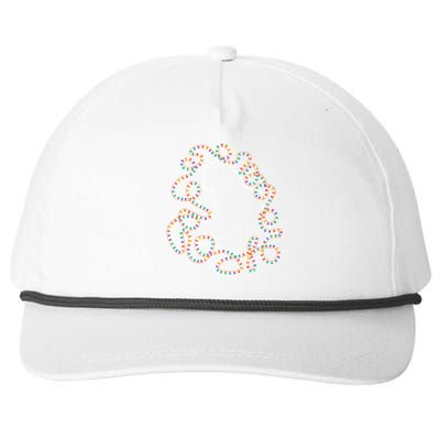 Christmas Cat Pussycat Christmas Time Cat Lover Retro Cool Gift Snapback Five-Panel Rope Hat