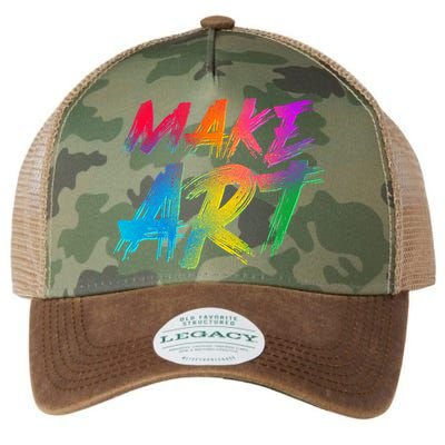 Cool Colorful Painted Make Art Legacy Tie Dye Trucker Hat