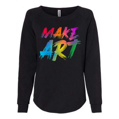 Cool Colorful Painted Make Art Womens California Wash Sweatshirt