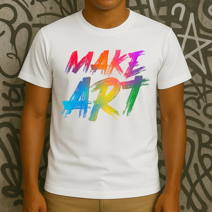 Cool Colorful Painted Make Art T-Shirt