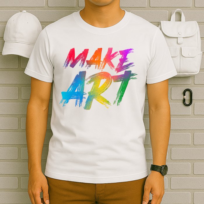Cool Colorful Painted Make Art T-Shirt