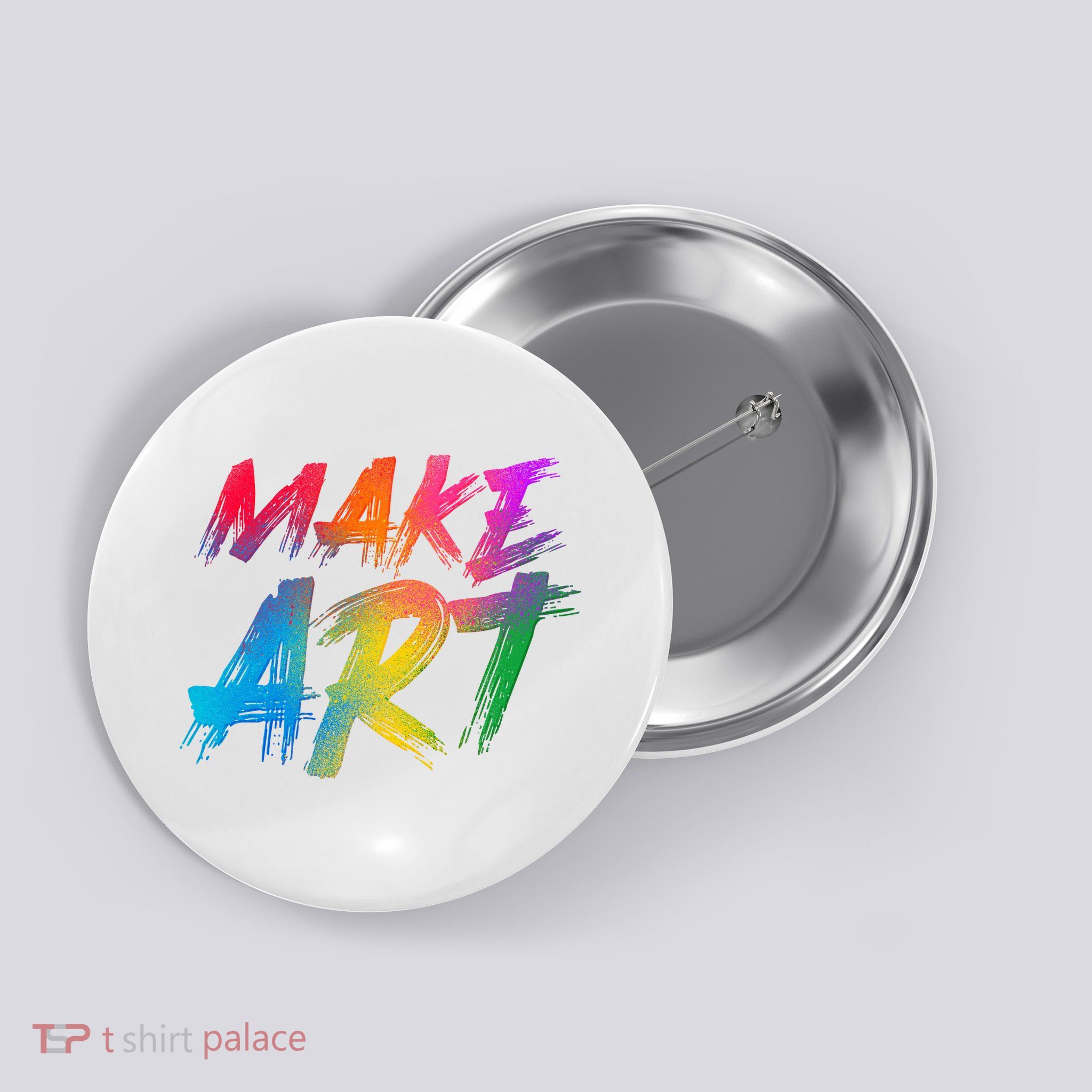 Cool Colorful Painted Make Art Button