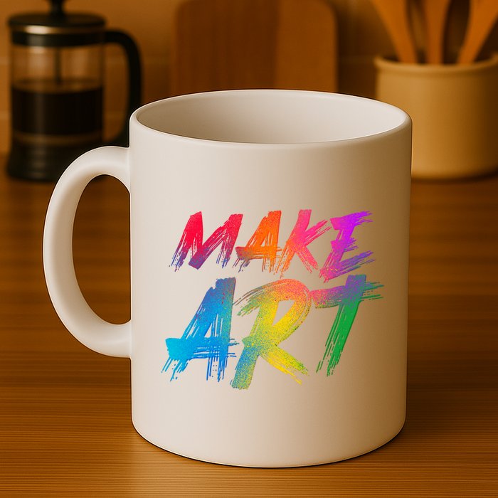 Cool Colorful Painted Make Art Mug