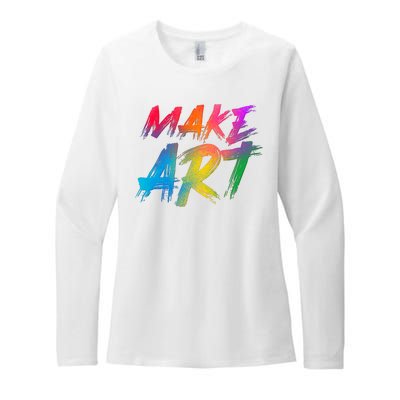 Cool Colorful Painted Make Art Womens CVC Long Sleeve Shirt