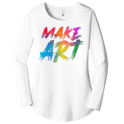 Cool Colorful Painted Make Art Women's Perfect Tri Tunic Long Sleeve Shirt