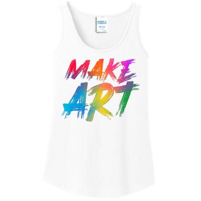 Cool Colorful Painted Make Art Ladies Essential Tank