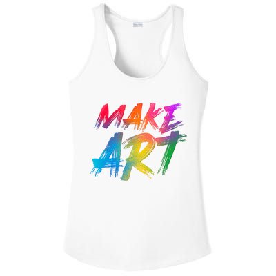 Cool Colorful Painted Make Art Ladies PosiCharge Competitor Racerback Tank