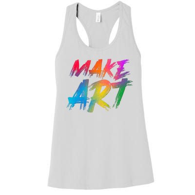 Cool Colorful Painted Make Art Women's Racerback Tank