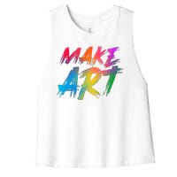 Cool Colorful Painted Make Art Women's Racerback Cropped Tank