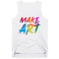 Cool Colorful Painted Make Art Tank Top