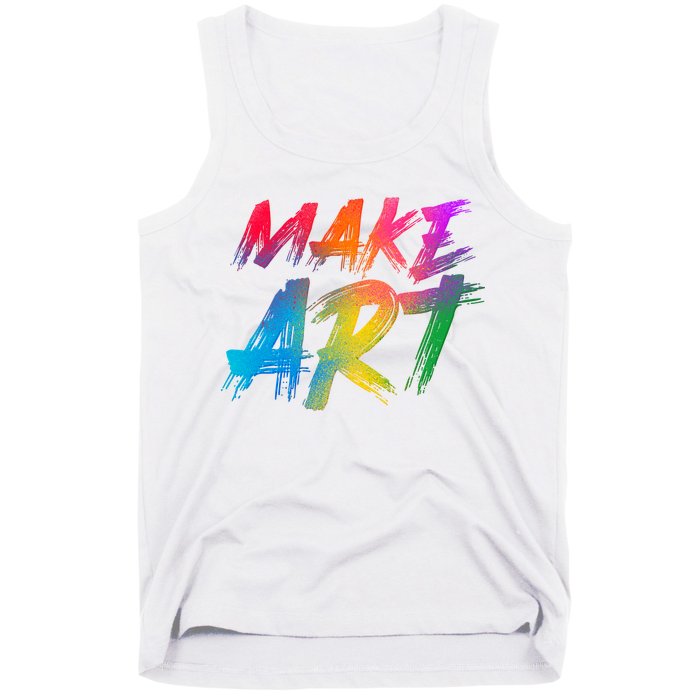 Cool Colorful Painted Make Art Tank Top