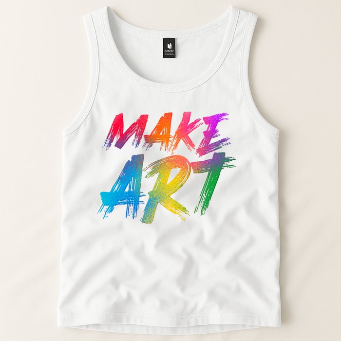 Cool Colorful Painted Make Art Tank Top