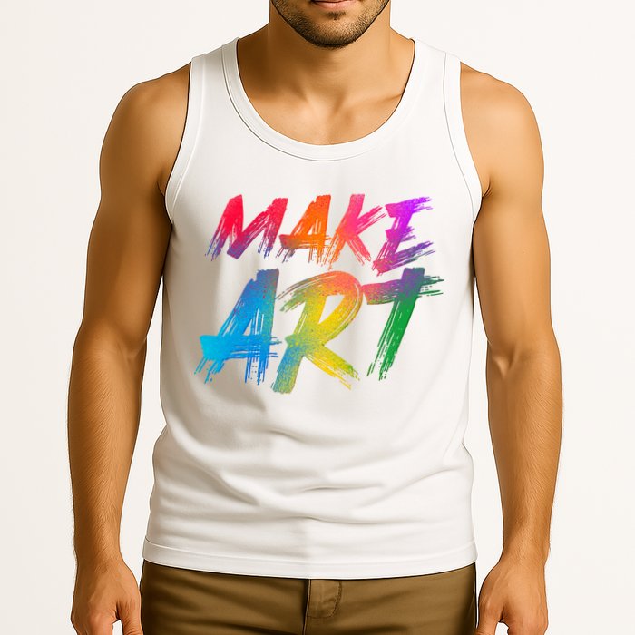 Cool Colorful Painted Make Art Tank Top