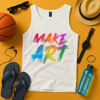 Cool Colorful Painted Make Art Tank Top