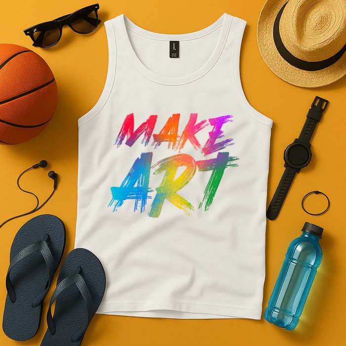 Cool Colorful Painted Make Art Tank Top