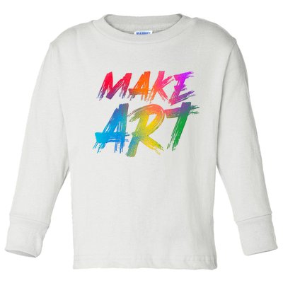 Cool Colorful Painted Make Art Toddler Long Sleeve Shirt