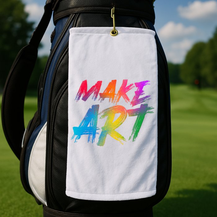 Cool Colorful Painted Make Art Golf Towel