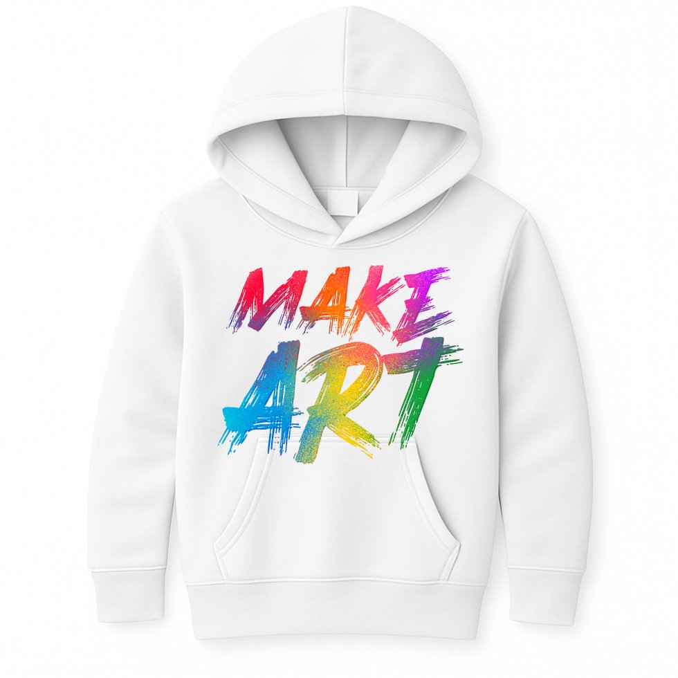 Cool Colorful Painted Make Art Kids Hoodie