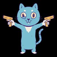 Crazy Cat Pew Pew Funny Backpack