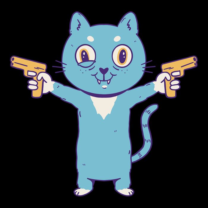 Crazy Cat Pew Pew Funny Backpack