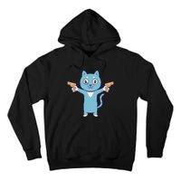 Crazy Cat Pew Pew Funny Tall Hoodie