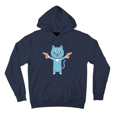 Crazy Cat Pew Pew Funny Tall Hoodie