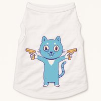 Crazy Cat Pew Pew Funny Doggie Tank