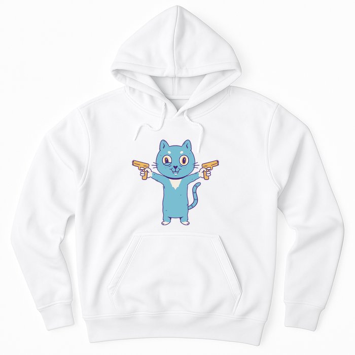 Crazy Cat Pew Pew Funny Hoodie