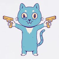 Crazy Cat Pew Pew Funny Hoodie