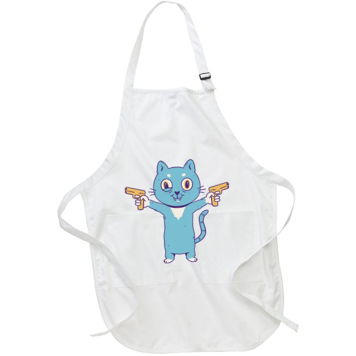 Crazy Cat Pew Pew Funny Apron